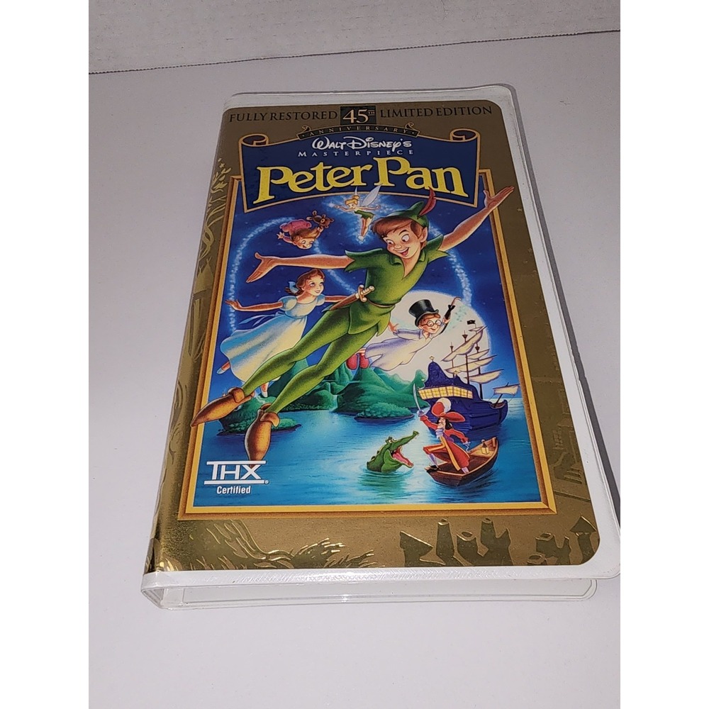 Peter Pan VHS Walt Disney Masterpiece Collection Movie Clamshell